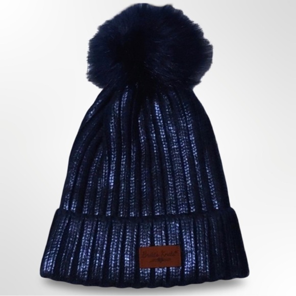 Brit's Knits Accessories - Shiny Brit’s Knits Pom Pom Hat